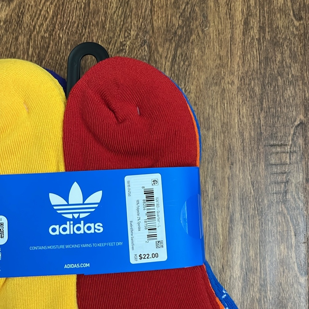 Adidas Originals Quarter Multi Sport Socks 6 Pack - Picture 10 of 17